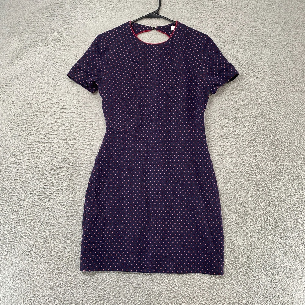 Sandro Paris Dress Womens 2 Open Back Mini Cocktail Short Sleeve